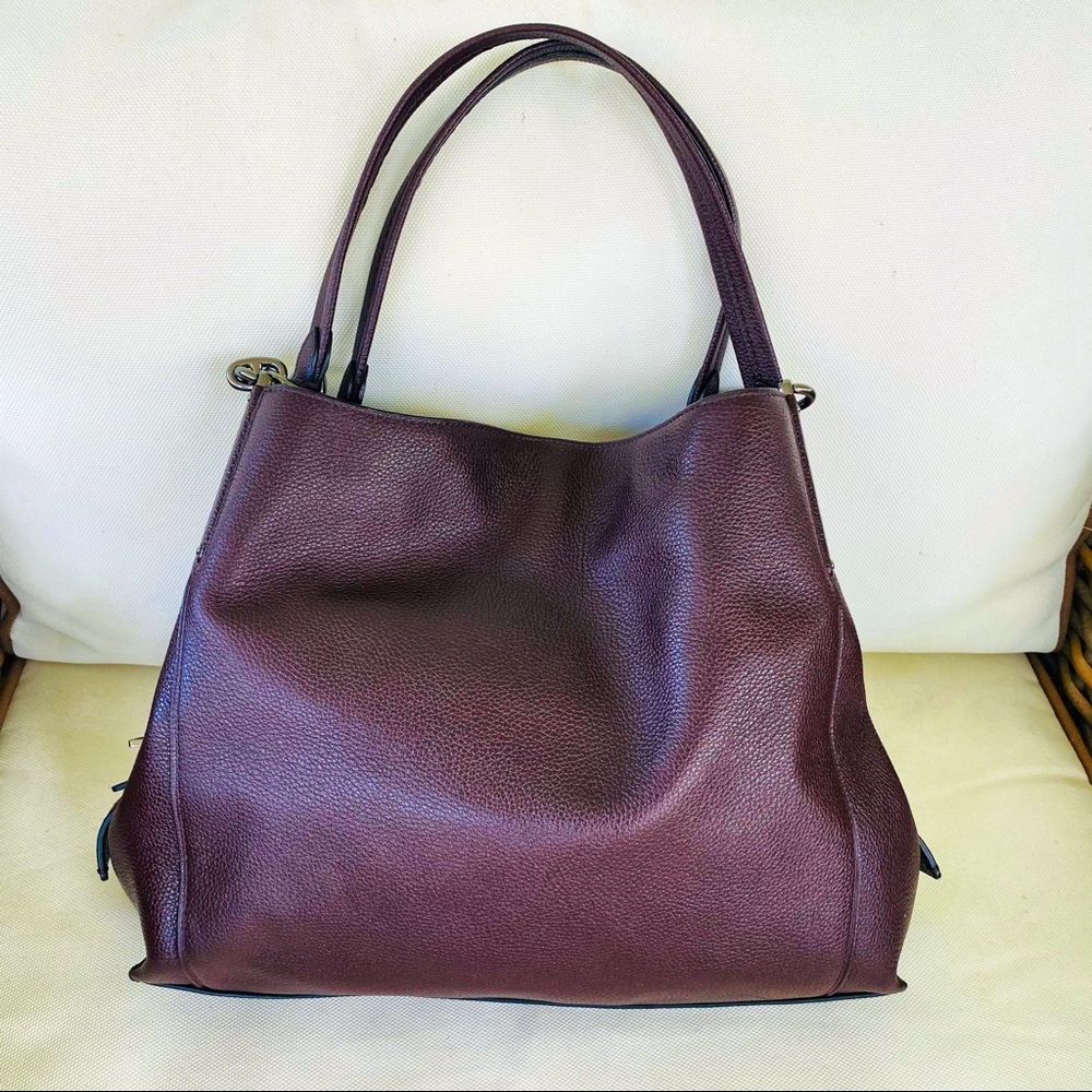 Coach Oxblood Gunmetal Dalton 31 Bag EUC - Picture 12 of 16